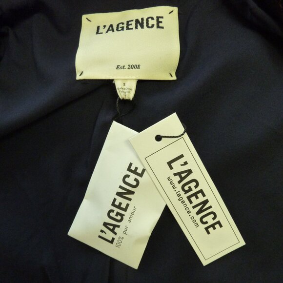 L'AGENCE Jayda Tweed Double-Breasted Oversize Blazer Jacket - Picture 10 of 10